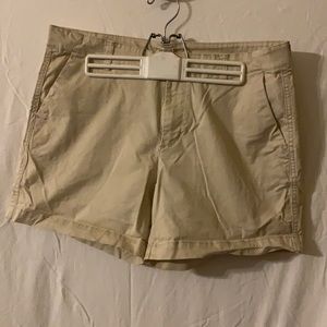 Khaki gap cotton blend shorts